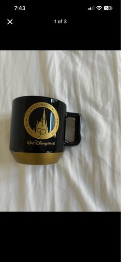 Starbucks Walt Disney World 50th Anniversary Mug Black Gold - NEW