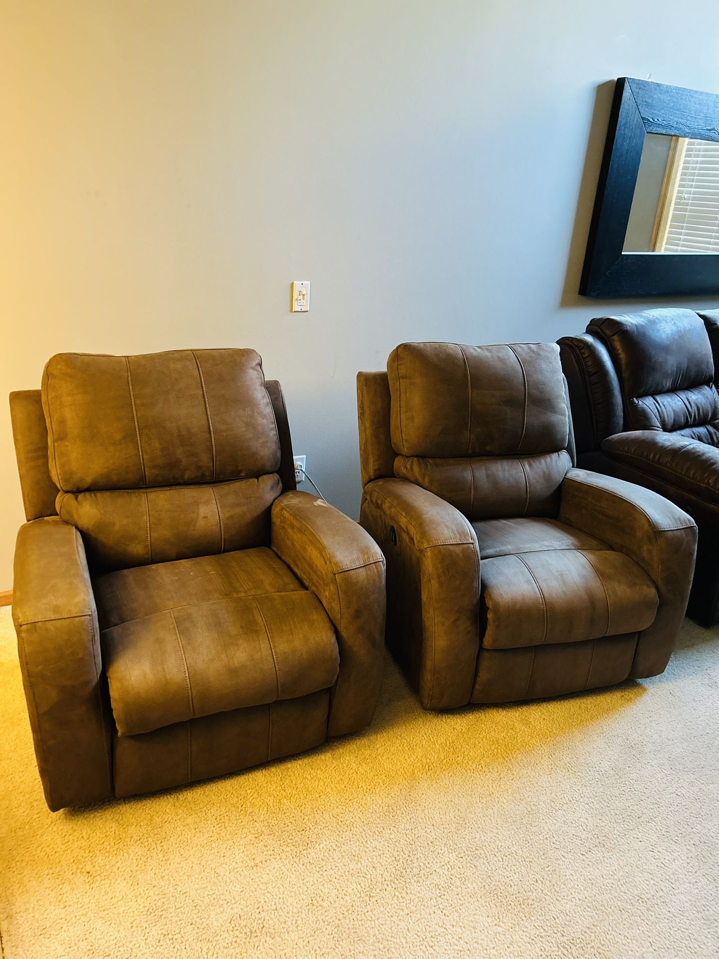 Microfiber Power Recliner Set