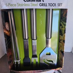 Cuisinart 4-Piece Stainless Steel Grill Tool Set Brand New (Price Is Firm)