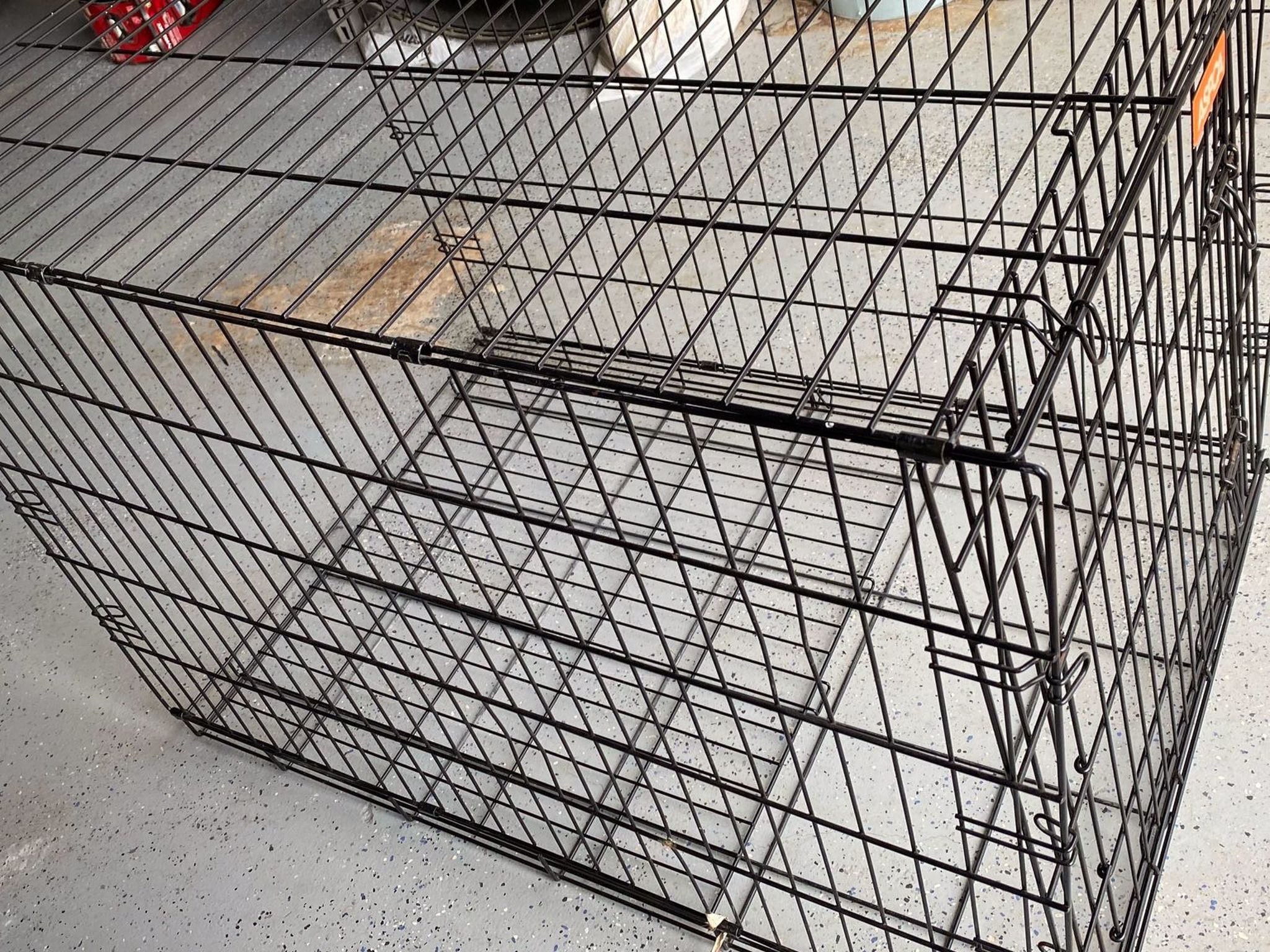 Dog Cage - Large - 27”X42” - 30” Tall - With One Door -The Cage Folds Down Flat