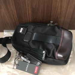 TUMl Black Nylon Crossbody Sling Bag 