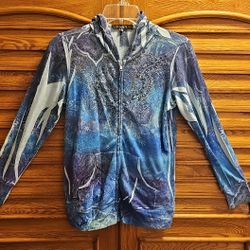 B.L.E.U. PS  BLING ZIPPERED HOODIE