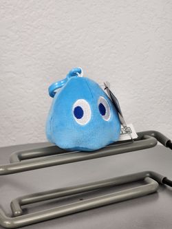 3" Namco Pac-Man Blue Inky Ghost Keychain Charm Plush