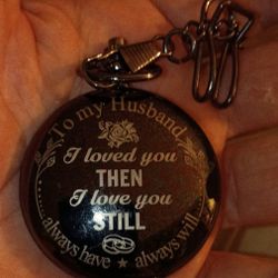 Pocket Watch For A Husband On A Chain In Perfect Condition 
