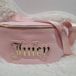 Juicy Couture Powder Blush Upgrade U Logo Fanny Pack Bag Brand New With Tags 
