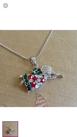 Angel Swarovski crystal necklace NWOT holiday