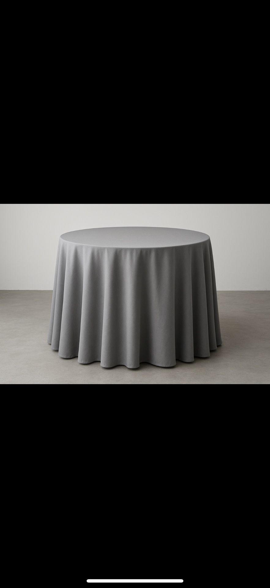 Set of 10 Gray Tablecloths For Round Tables