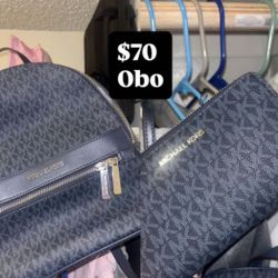 MK Backpack And Matching Wallet 