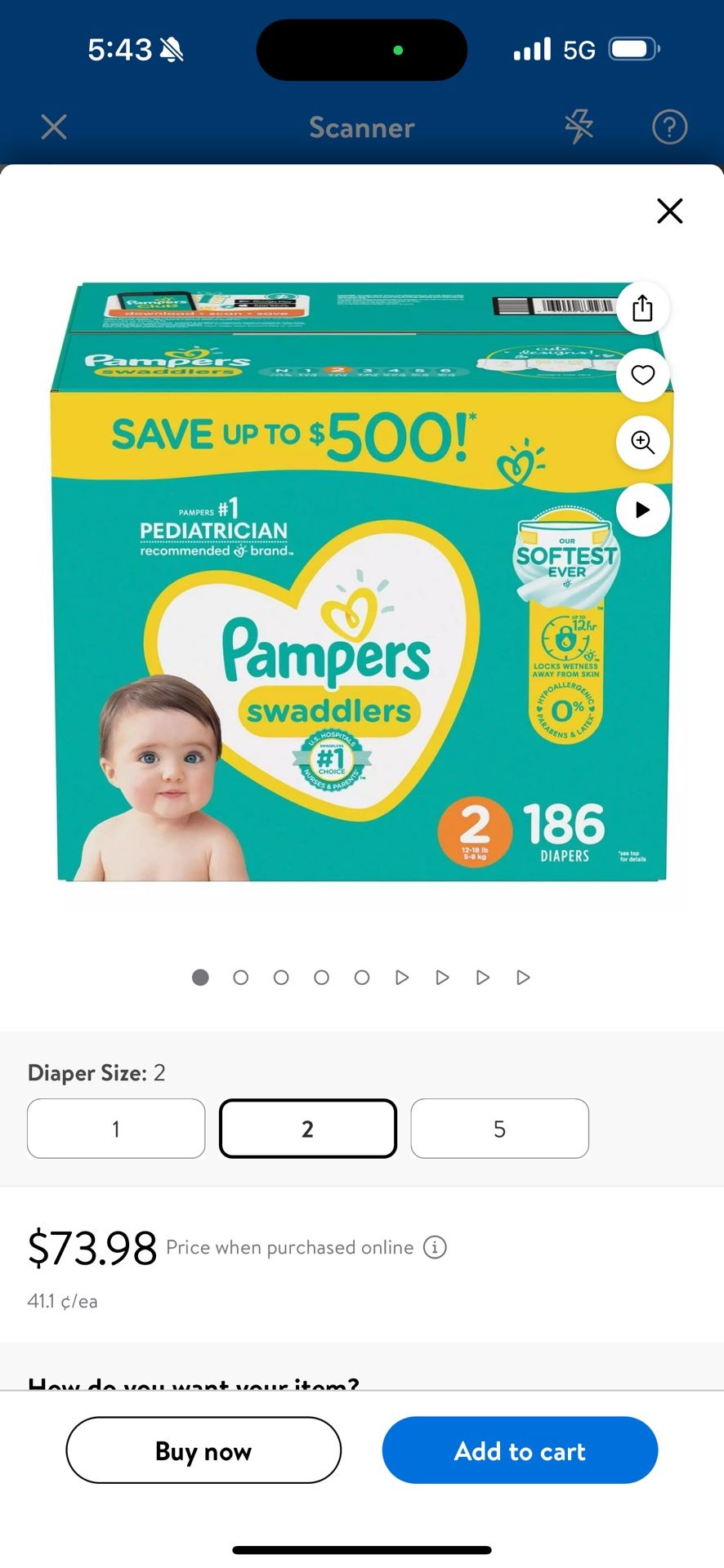 Pampers Swaddles 