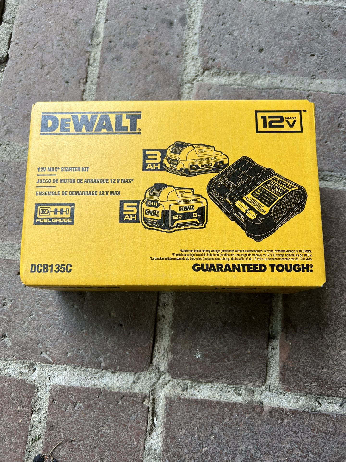Dewalt 12v Battery Starter Kit 5ah + 3ah + Charger. New Sealed 
