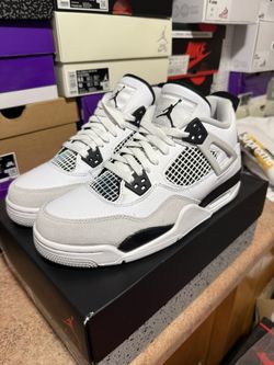 NIKE AIR JORDAN 4 MILITARY BLACK Sz 7Y DS 