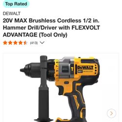 New 1/2” Flexvolt Advantage Hammer Drill Tool Only 