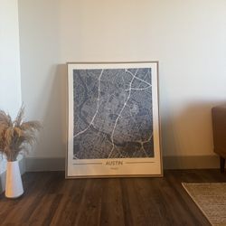 Austin Map Frame 