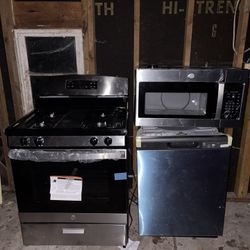 Stove Dish Washer Microwave 