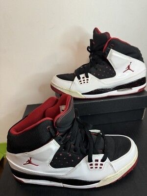NIKE AIR JORDAN SC-1 538698-102 SHOES VINTAGE SIZE 9 RED WHITE, A7