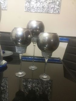 3pc candle holder set