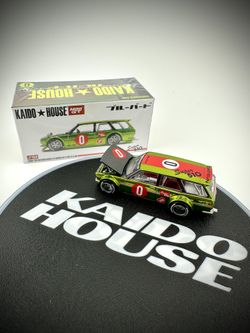 Kaido House x Mini GT Datsun KAIDO 510 Wagon OG Flo Chrome Yellow #164 1/64