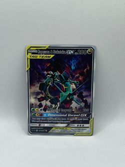 Non TCG Pokemon Rayquaza & Stakataka Gx Tag Team Fan Art Card