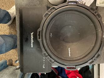 rockford fozgate subwoofer and 500 W rocker fire get amp and yes, I do have a box 12” rockford Fozgate subwoofer and 500 W rocker fire get amp a