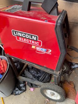 Lincoln 140 pro mig welder with rolling cart