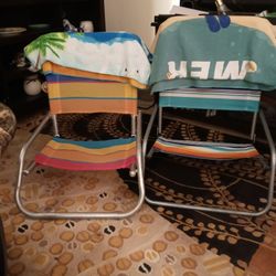 2 Beach Chairs And New Towels All For 25