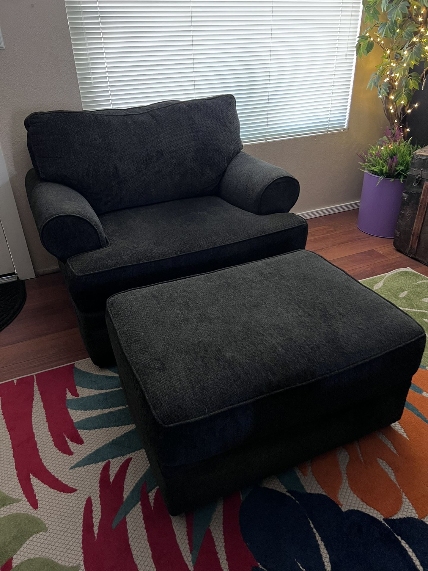 Oversized Chair and Ottoman