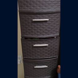 (2) Brown Plastic Containers 