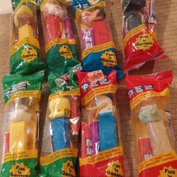 A Lot Of Eight Brand New Pez Dispensers In Original Packaging Never Opened