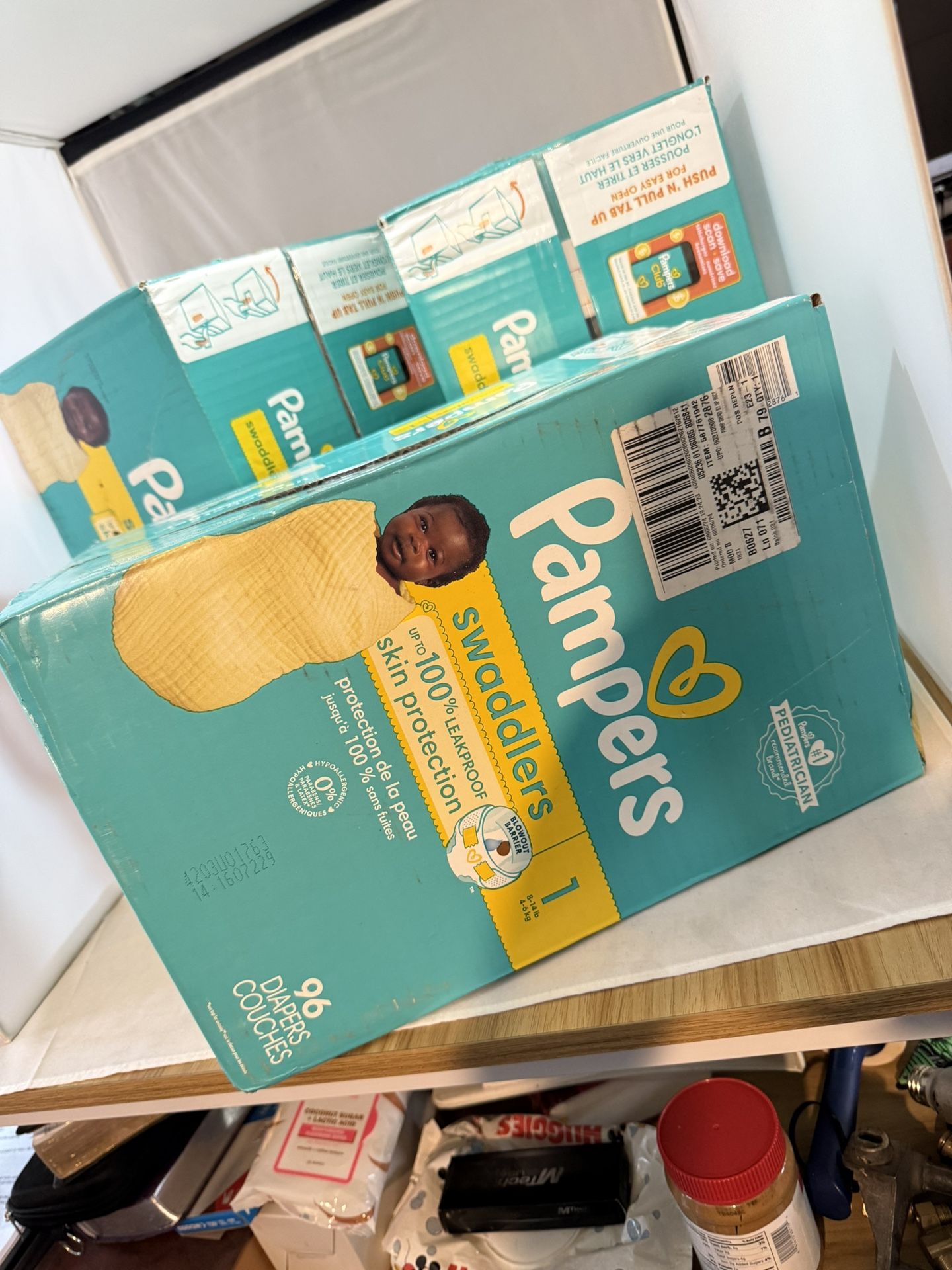 96 Ct Pampers Baby Diapers - Swaddlers - Size 1 Ultra Absorbent Disposable