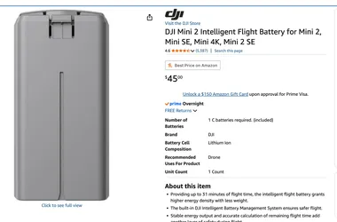 2-pack Flight Battery for DJI Mavic Mini 2/Mini 2SE/SE 2250mAh