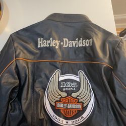 Men’s Harley Davidson large jacket 105 years of Harley Davidson riding 1903 to 2008