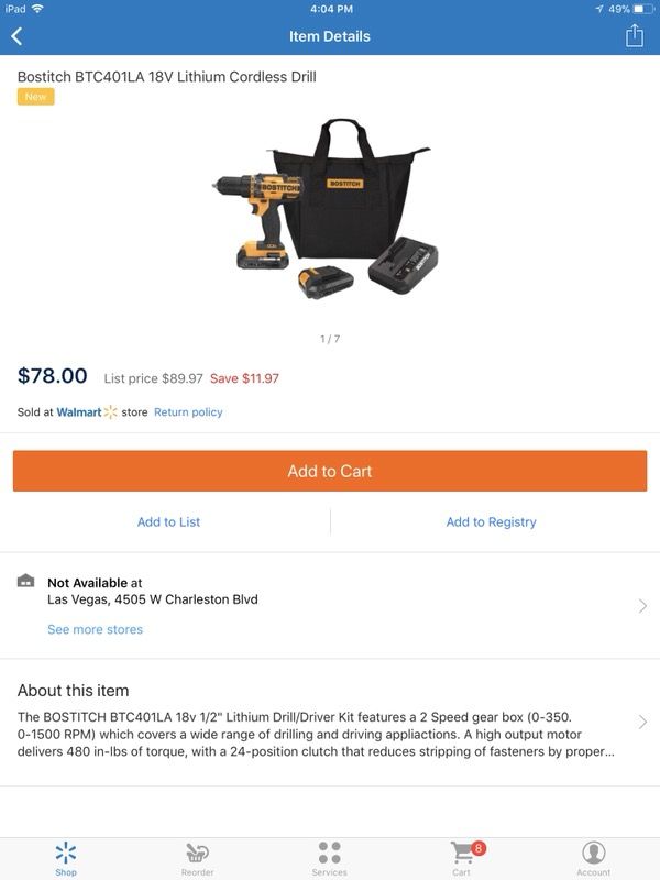 Bostitch BTC401LA 18V Lithium 1/2 in. Drill/Driver Kit