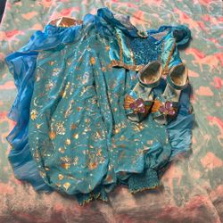 Girls Disney Jasmine Costume With Shoes