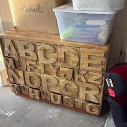 Wooden Alphabet Chest Of Drawers