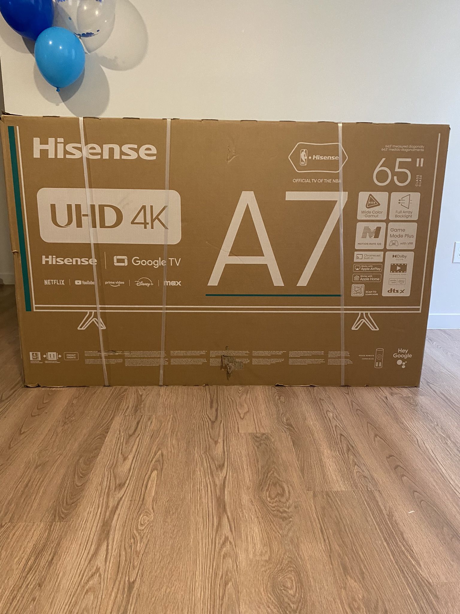 Hisense 65” UHD smart google tv - 65a7n