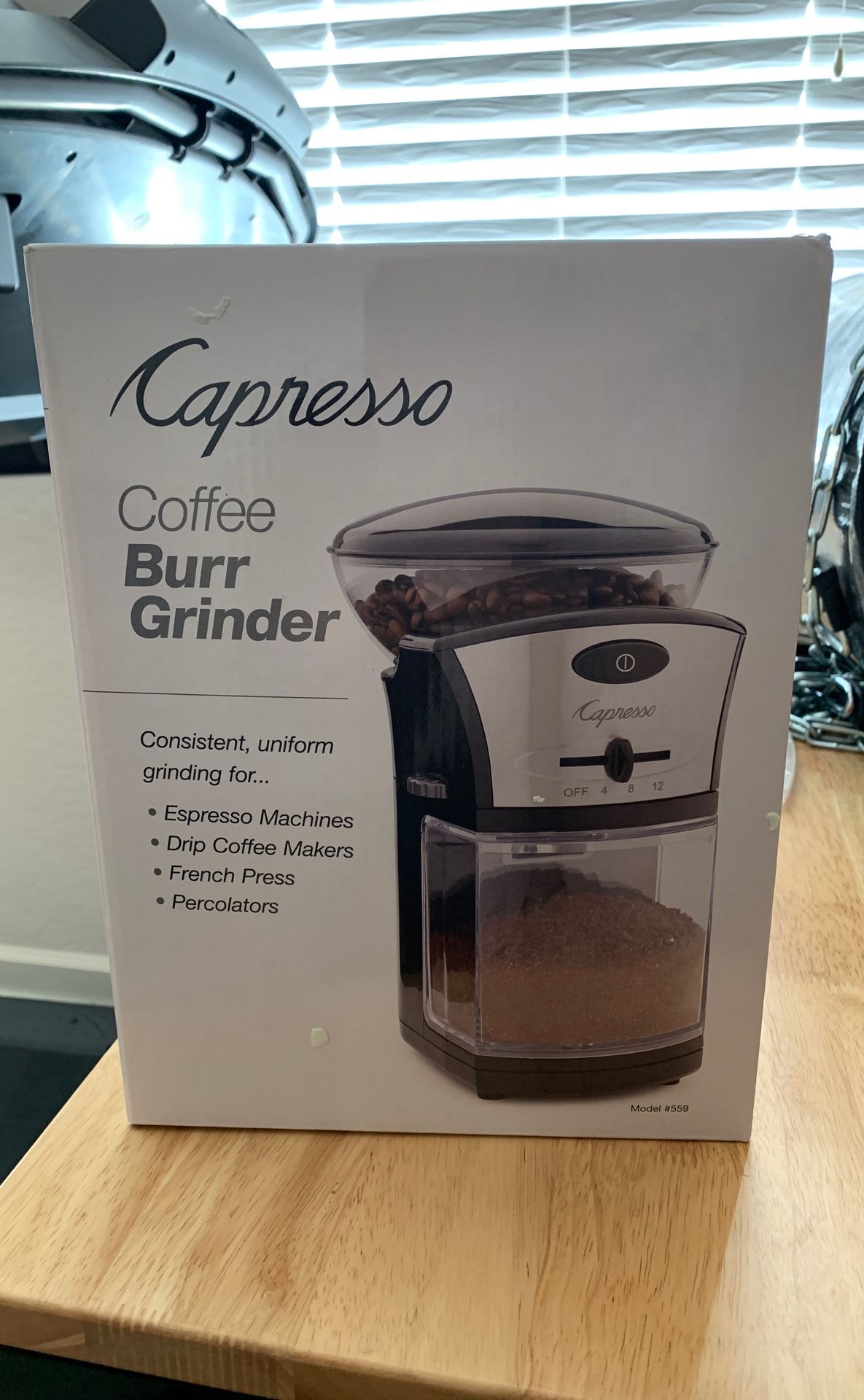 Capresso coffee grinder and capresso 12 cup coffee maker!