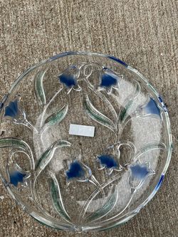 Mikasa Bluebells 12¾” Glass Platter - Germany