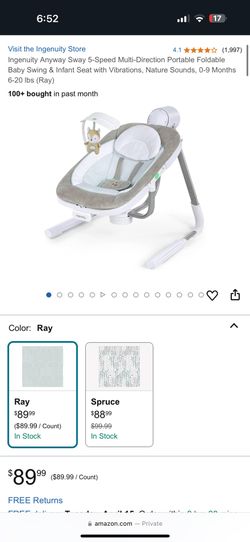 Ingenuity Foldable Baby Swing 