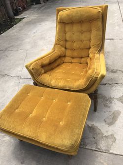 Antique chair and ottoman