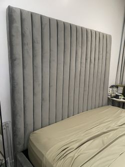 GREY BED FRAME