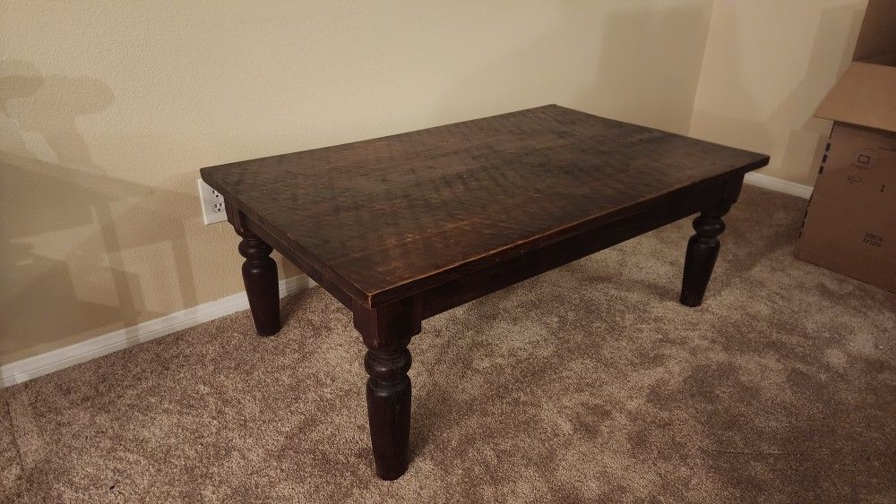 Rustic Solid Wood Coffee Table - World Market