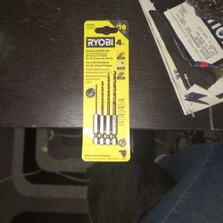 RYOBI SpeedLoad+ Titanium 4-Piece Hex Shank Pilot Drill Bit Set AR1859G