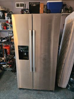 Stainless steel Amana refrigerator