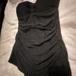 Merona | Small | Black strapless One Piece Suit 