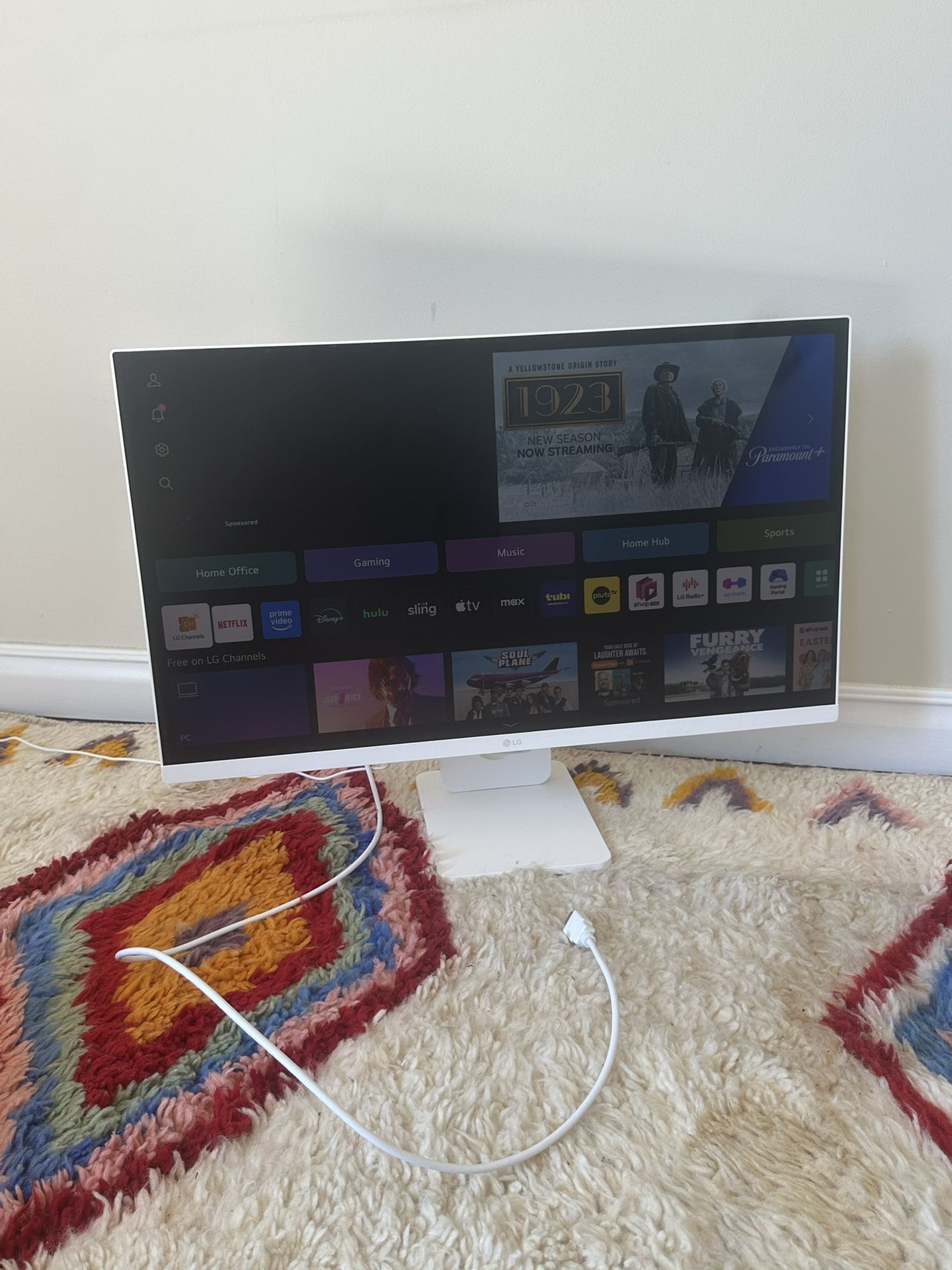 LG MyView 27SR73U 27” 4K USB-C Smart Monitor – White