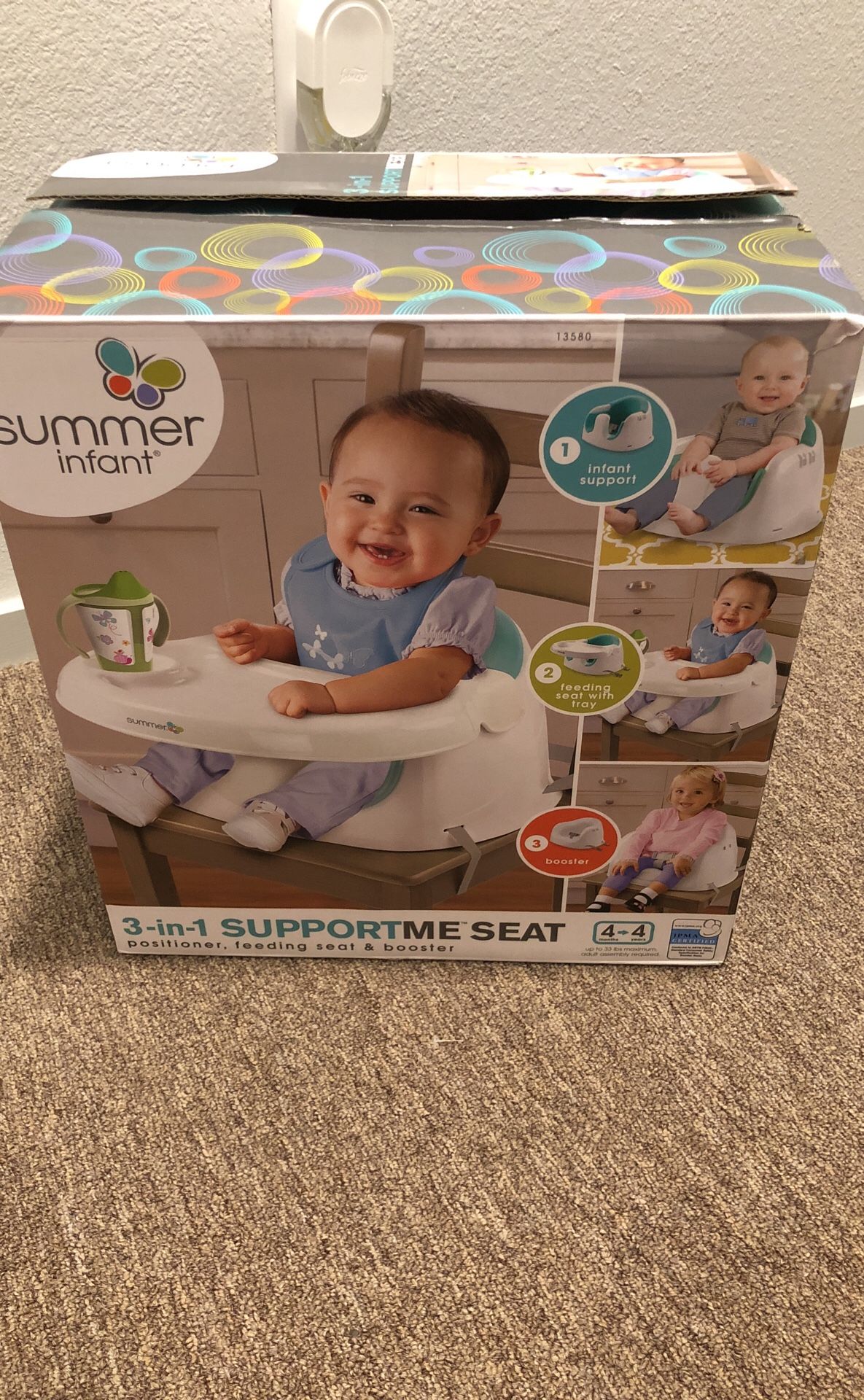 SUMMER INFANT 3-in-1 SUPPORT ME SEAT CHAIR TRAY BOOSTER