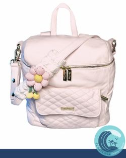 Diaper Backpack | Blush Pink Vegan Leather