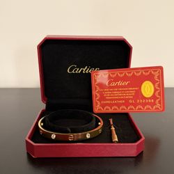 Gold And Diamond Love Bracelet 