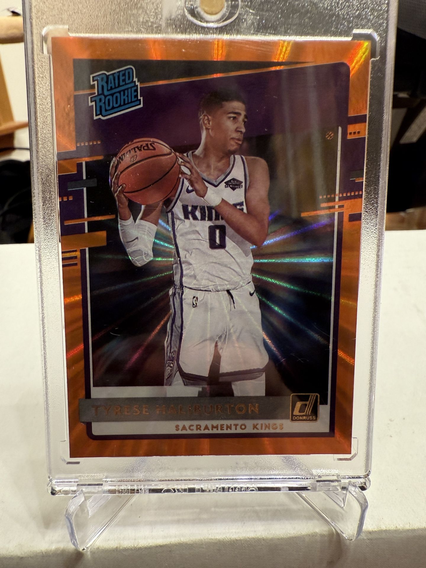 2020-21 Panini Donruss - Rated Rookies Tyrese Haliburton #231 Orange Laser (RC)
