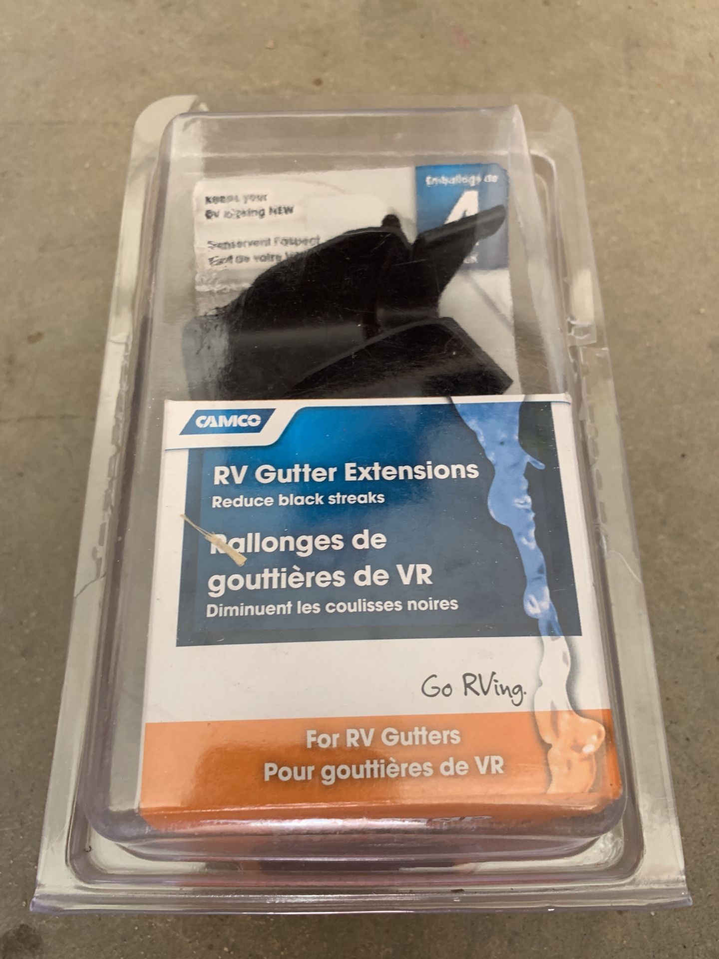 RV Black Rain gutter Extensions